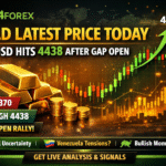 Gold Latest Price Today: XAUUSD Hits 4438 After Gap Open – Gold price rallies from 4370 low to 4438 high amid bullish momentum and global uncertainty